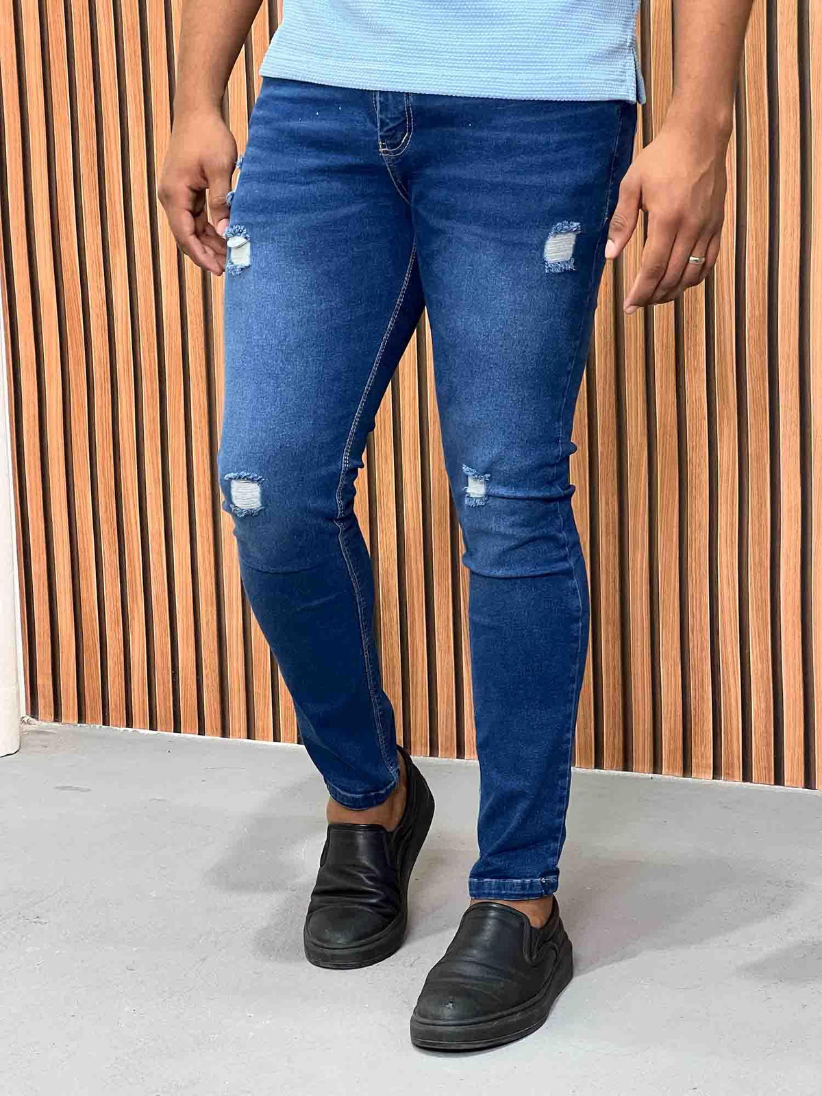 Calça Jeans Skinny Azul Detalhe - Don Diego Style