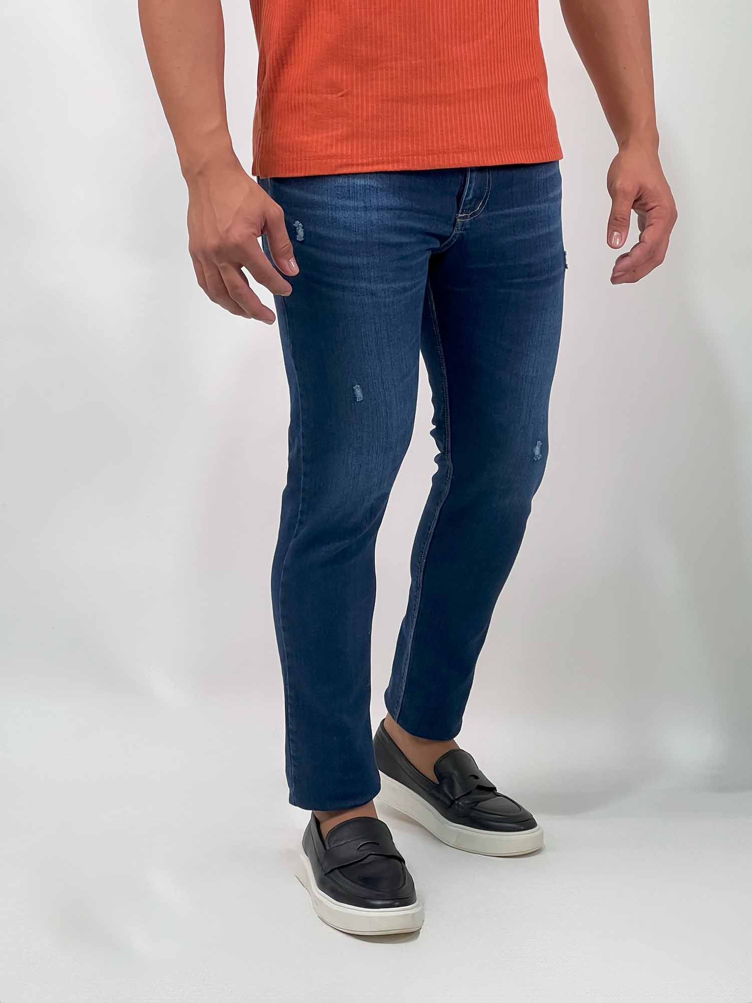 Calça Jeans Skinny Azul Escuro